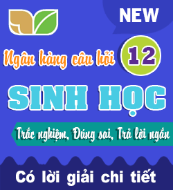Ngân hàng Câu hỏi Trắc nghiệm -  Đúng sai - Trả lời ngắn Sinh học 12